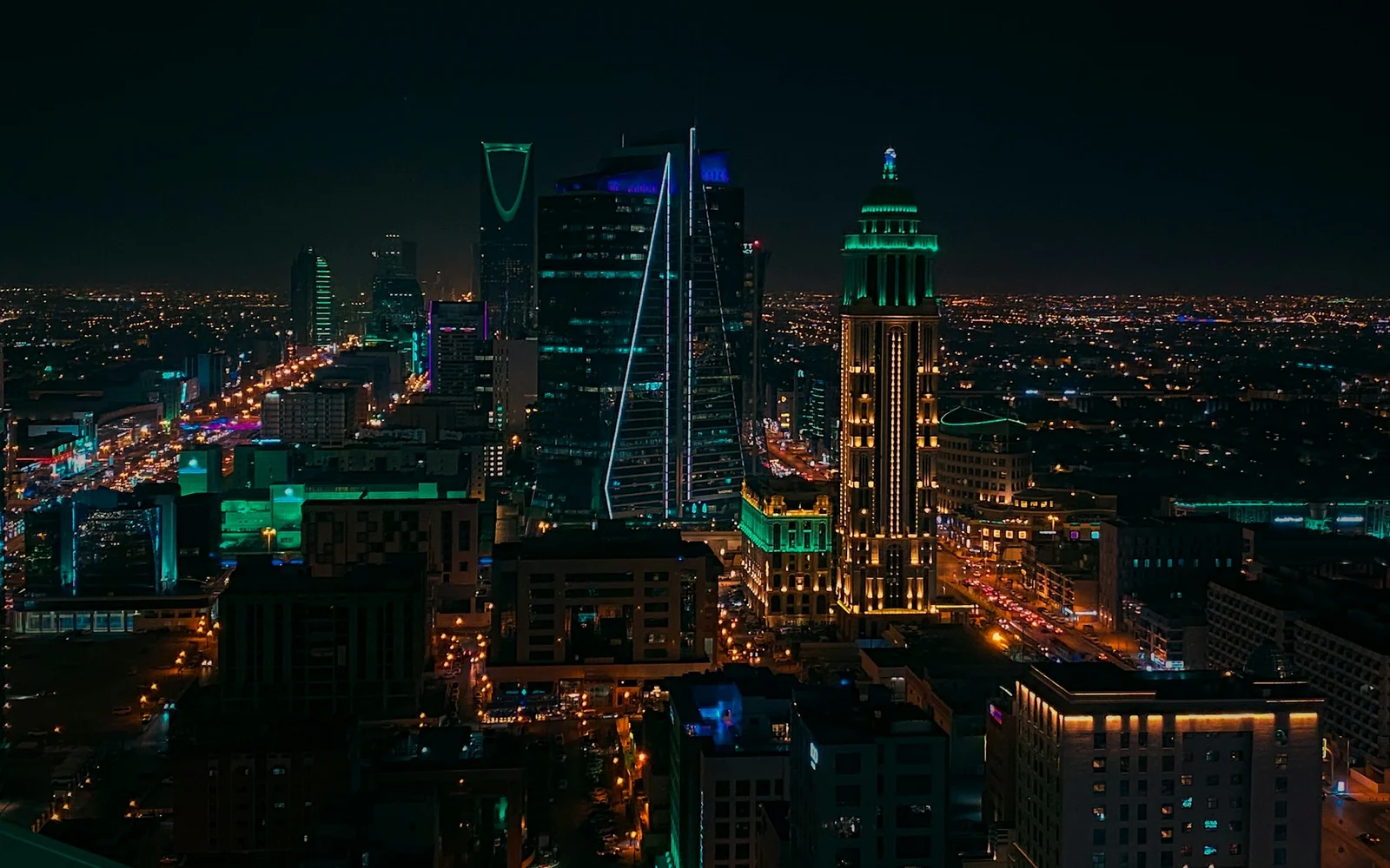 Wide aerial operating environment around Riyadh